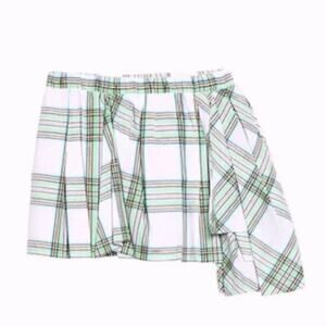 N21 tartan Mini skirt green and white size 8